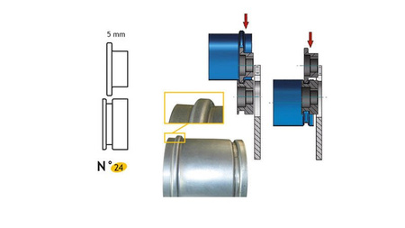 Maszyna do karbowania SB5E2V2S z 6 zestawami rolek (3, 4, 5, 22-22, 24, 26)