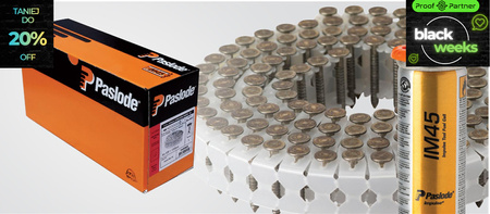 PASLODE GWOŹDZIE DO HAFTRÓW 2,8x25MM 1000SZT Kołnierzowe, nierdzewne A2 + gaz (142201)