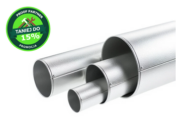 Płaszcz ochronny prosty z blachy aluminiowej stucco 1050A gr. 0,5 mm - śr.wew Ø100 mm, długość 1mb, zyka +/-