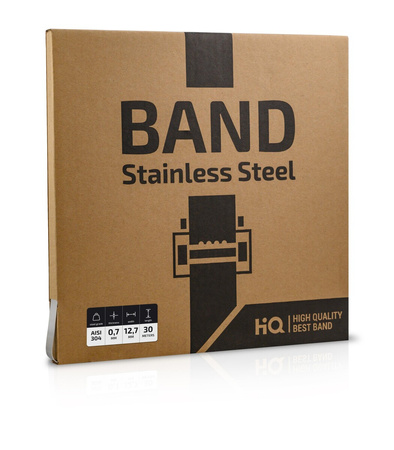 BAND - Taśma 12,7 mm/0,4mm 30 m AISI 316 (A4) Proof Partner