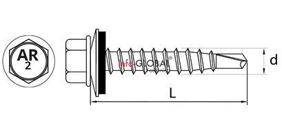 WKRĘT FARMERSKI 4,8x35 mm RAL 9006 SREBRNE