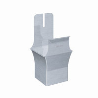 Sztucer podwieszany prostokątny z wylotem kwadratowym CLASSIC walzblank 333/100 mm RHEINZINK